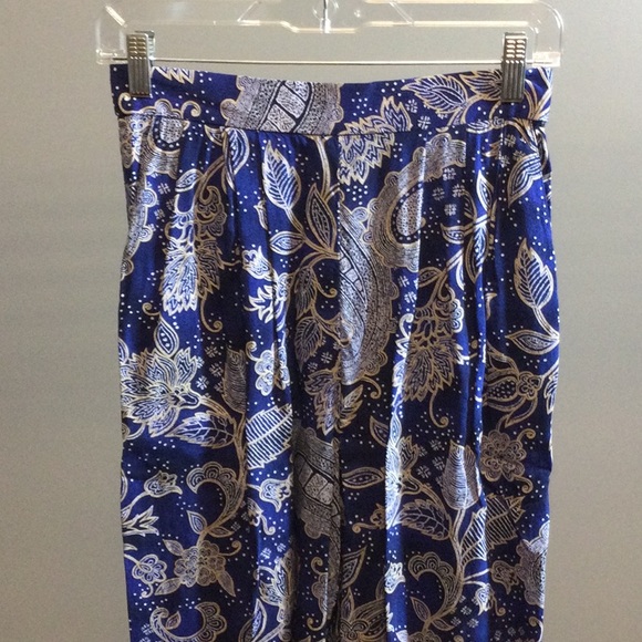 6 Tanner boho royal blue print pants - Picture 6 of 16